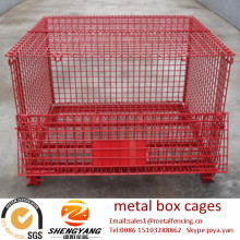 Grand chariot élévateur disponible conteneurs en acier de transport chargement 250-2500 kg entrepôt cages galvanisé anticorrosion boîte en métal cages